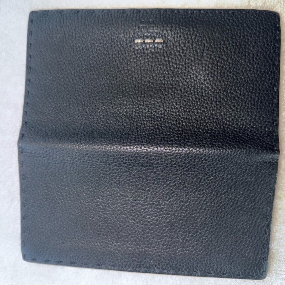 Authentic Fendi Textured Black Leather Wallet - Picture 3 of 10